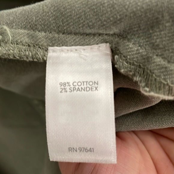 J.JILL DENIM light army green long button down jacket.  S - Picture 8 of 9